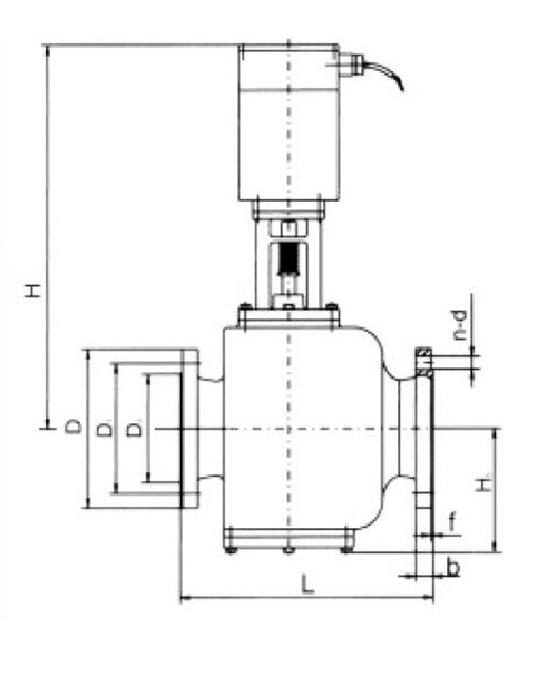 ZCM-K系列煤氣電磁閥（常開(kāi)）畫(huà)線圖